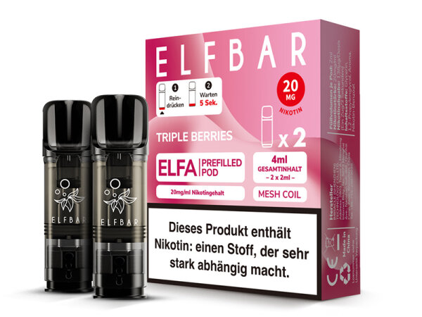 ELFBAR ELFA Prefilled Pod - Triple Berries (Beerenmix) - 20mg - 2er Set